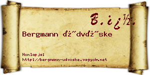 Bergmann Üdvöske névjegykártya